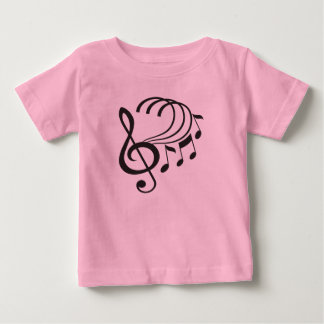 Camiseta De Bebé Tutú del volante de las notas de la música
