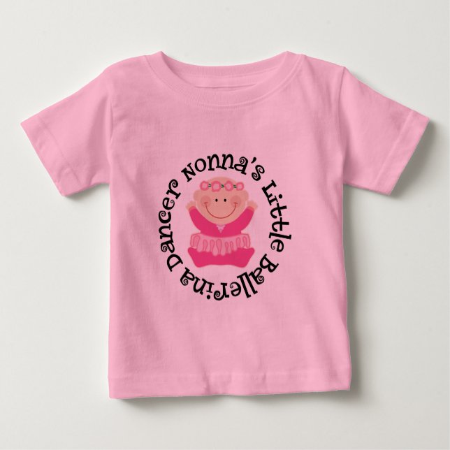 Camiseta De Bebé Tutu Tee, la pequeña bailarina de Nonna (Anverso)