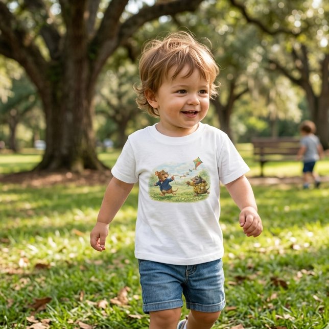 Camiseta De Bebé Tux & Twitch Meadow Kite Adventure (Subido por el creador)