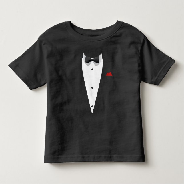 Camiseta De Bebé Tuxedo con Bowtie para Bodas (Anverso)