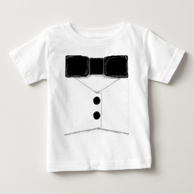 Camiseta De Bebé Tuxedo Vest y Bowtie Shirt (Anverso)