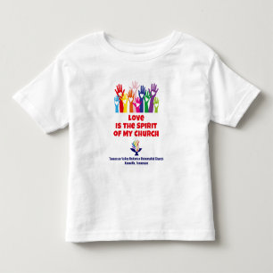 Camiseta De Bebé TVUUC Corazón/Manos AMOR es el Espíritu