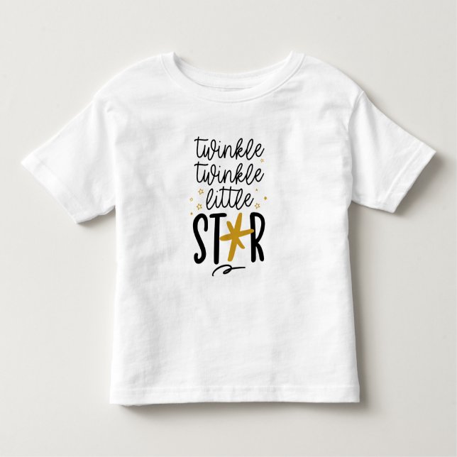 Camiseta De Bebé Twinkle Twinkle Little Star Doodle (Anverso)