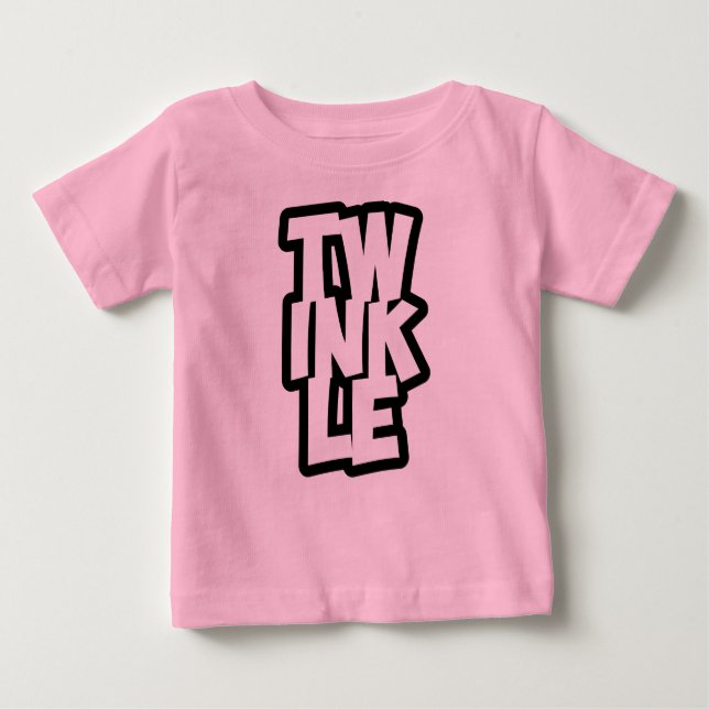 Camiseta De Bebé TWINKLE typography baby t-shirt (Anverso)