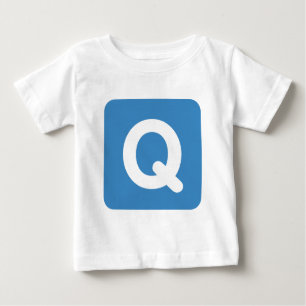 Camiseta De Bebé Twitter emoji letter Q
