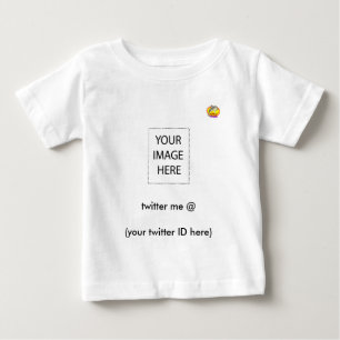 Camiseta De Bebé twitter me @ (tu ID de twitter aquí) Dolphin Desig