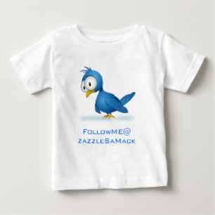 Camiseta De Bebé Twitter Sígueme por su nombre de usuario