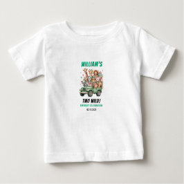 Camiseta De Bebé Two Wild Safari Animal 2nd Birthday Party