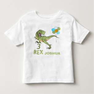 Camiseta De Bebé Tyrannosaurus Tres Rex Dino Tercer Cumpleaños