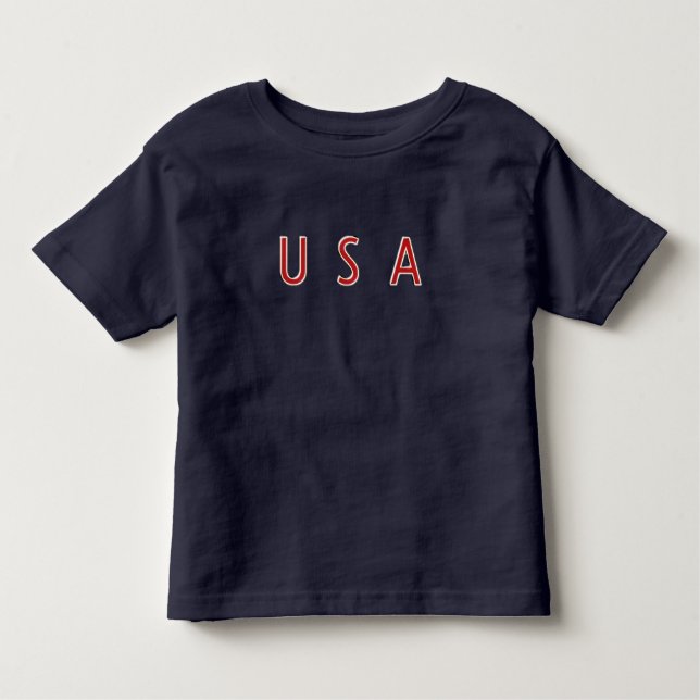 Camiseta De Bebé U S A Diseño Patriótico (Anverso)