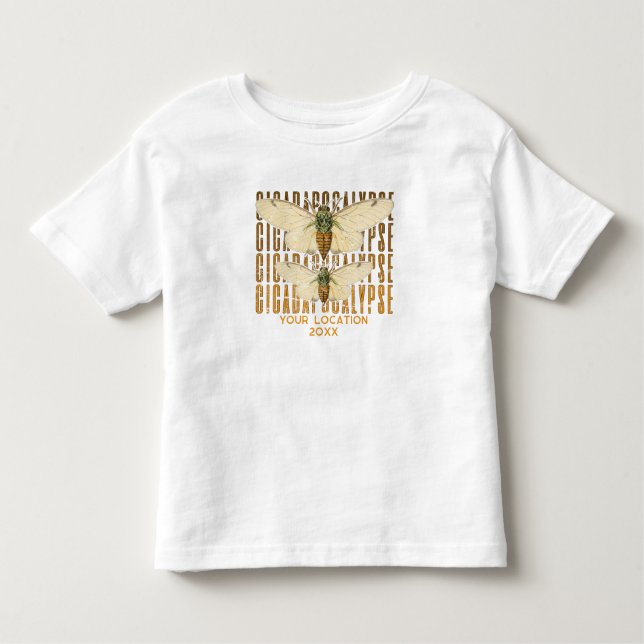 Camiseta De Bebé Ubicación del Personalizado Cicadapocalypse 2024 (Anverso)