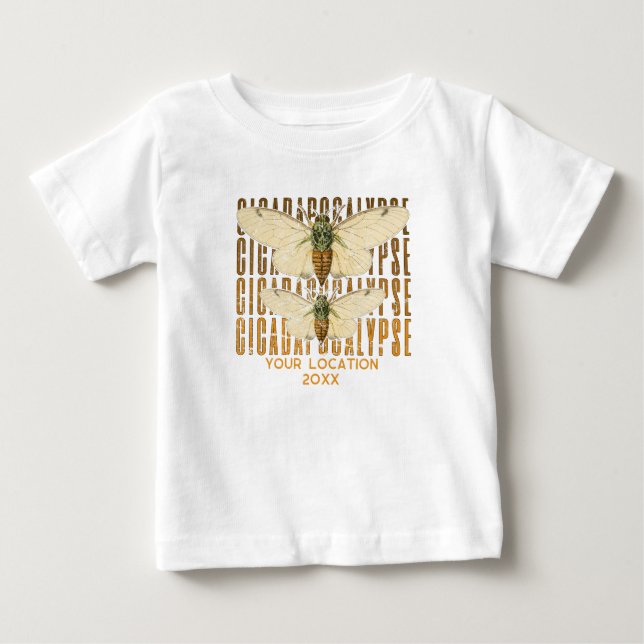 Camiseta De Bebé Ubicación del Personalizado Cicadapocalypse 2024 (Anverso)