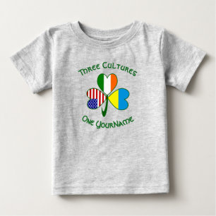 Camiseta De Bebé Ucrania Irlanda Estados Unidos Trébol Bandera Pers