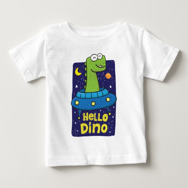 Camiseta De Bebé Ufo dino baby (Anverso)