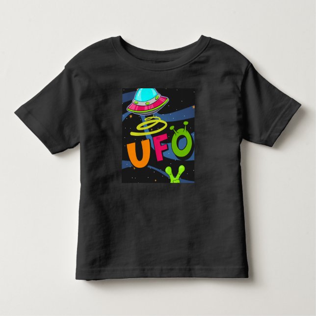 Camiseta De Bebé Ufo en el espacio saluda (Anverso)