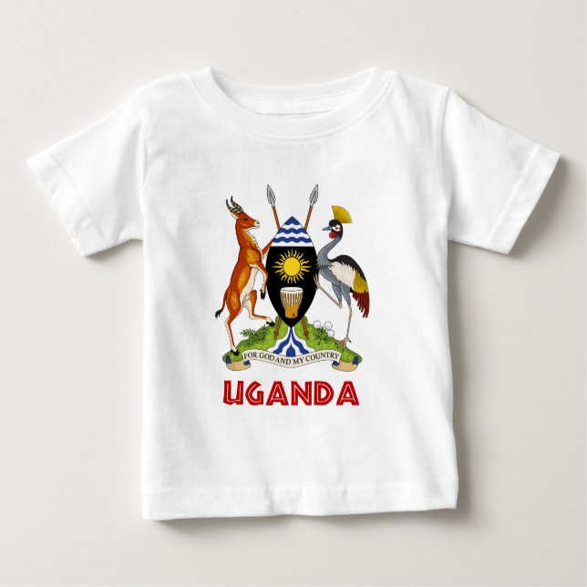 Camiseta De Bebé UGANDA - bandera/emblema/escudo de armas/símbolo (Anverso)