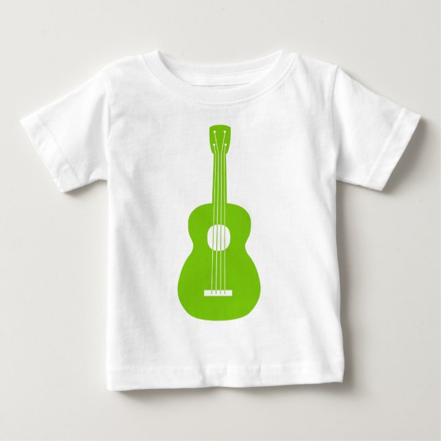 Camiseta De Bebé Ukulele - Martian Green (Anverso)