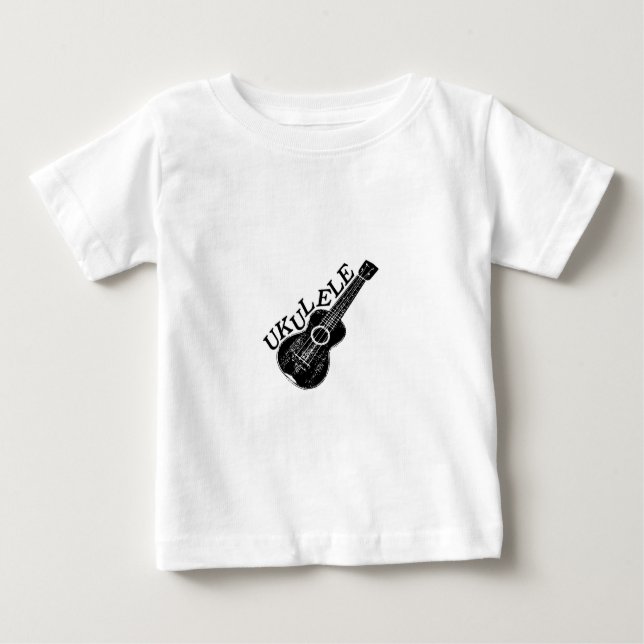 Camiseta De Bebé Ukulele Mensajes De Texto E Imagen (Anverso)