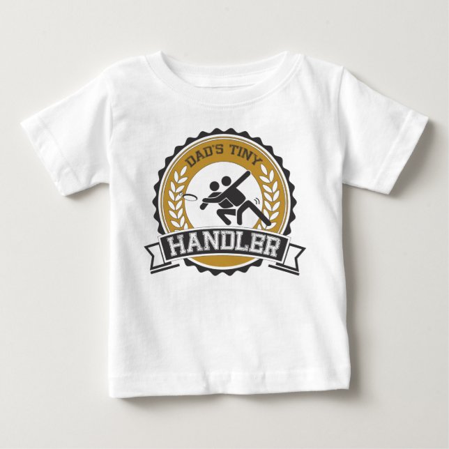 Camiseta De Bebé Ultimate Frisbee - Daddy's little Handler (Anverso)