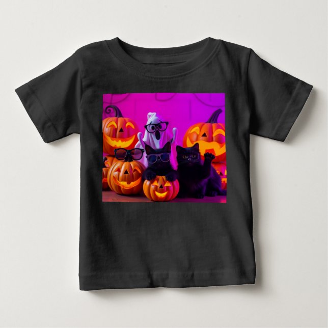 Camiseta De Bebé Último bebé Halloween Tee - Fantasma divertida de  (Anverso)