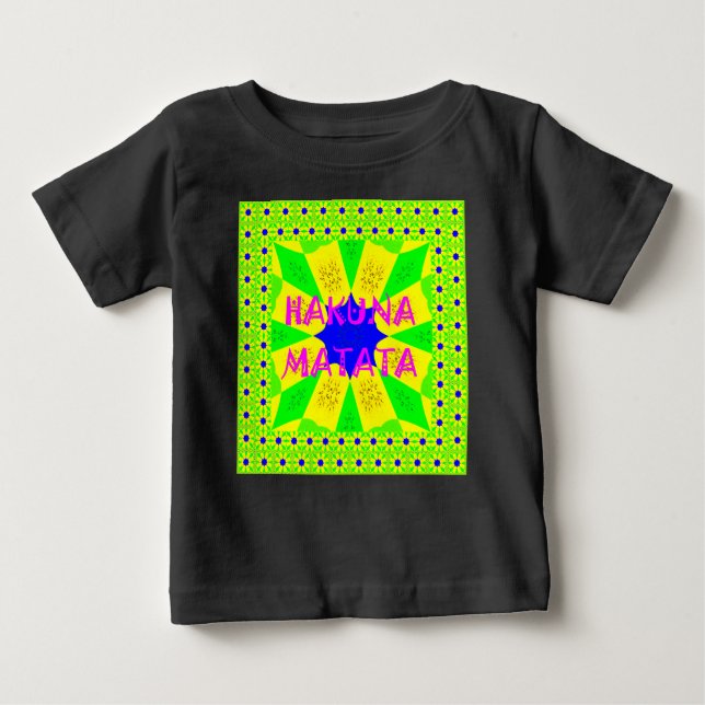 Camiseta De Bebé Último Hakuna Matata Hermoso Colo de Diseño Increí (Anverso)