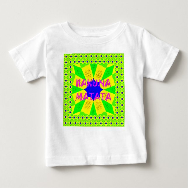 Camiseta De Bebé Último Hakuna Matata Hermoso Colo de Diseño Increí (Anverso)