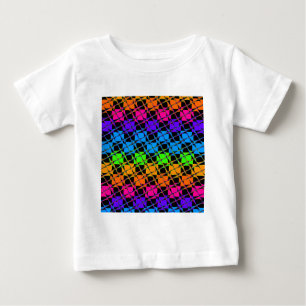 Camiseta De Bebé Último patrón de arcoiris en colores vivos