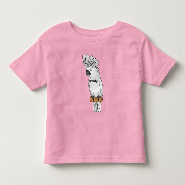 Camiseta De Bebé Umbrella cockatoo bird cartoon illustration (Anverso)