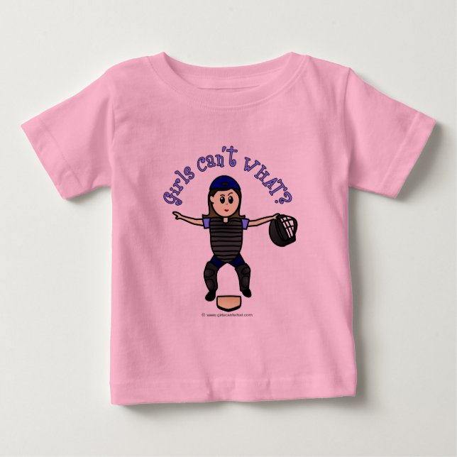 Camiseta De Bebé Umpiador femenino ligero (Anverso)