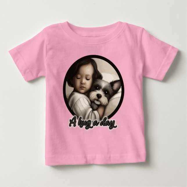Camiseta De Bebé Un abrazo al día (Anverso)