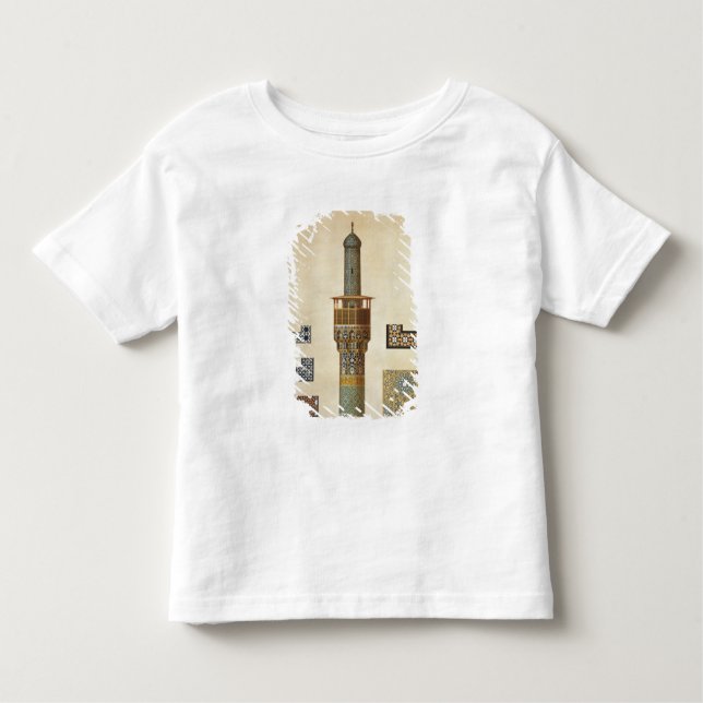Camiseta De Bebé Un alminar y detalles de cerámica de la mezquita (Anverso)