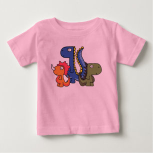Camiseta De Bebé Un amigo caprichoso del dinosaurio, lindo y