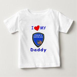 Camiseta De Bebé Un amor mi papá de la policía