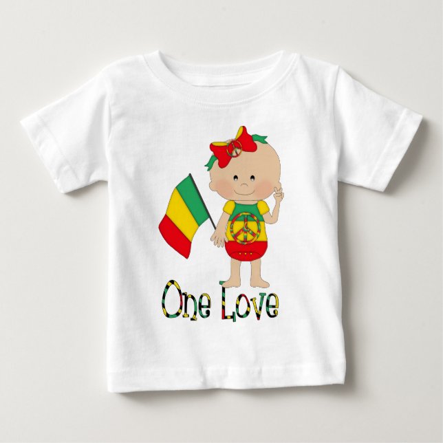Camiseta De Bebé Un amor rasta bebé 2 (Anverso)