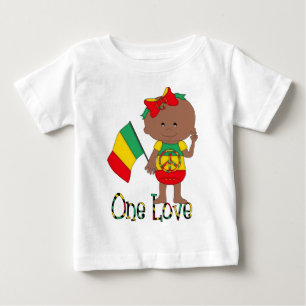 Camiseta De Bebé Un amor raya bebé afroamericano