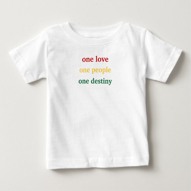 Camiseta De Bebé un amor, una personas, un destino (Anverso)