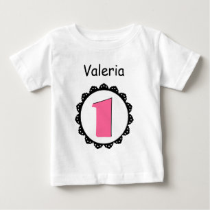 Camiseta De Bebé Un año bebé niña regalo de cumpleaños Tee V03