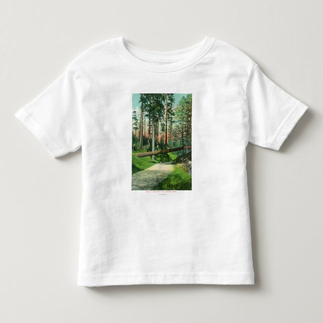 Camiseta De Bebé Un árbol caido en la escena del parque del (Anverso)