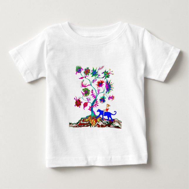 Camiseta De Bebé Un árbol de la vida y un chica (Anverso)