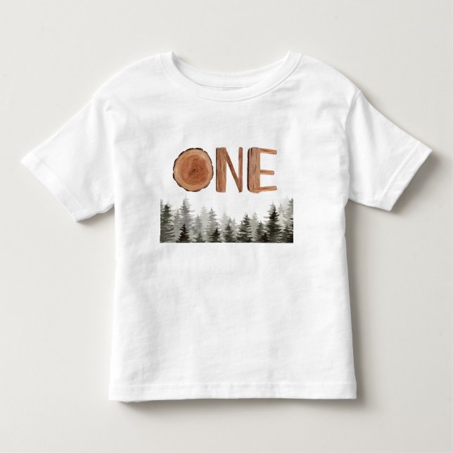 Camiseta De Bebé Un árbol verde primer cumpleaños (Anverso)