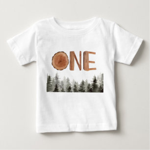 Camiseta De Bebé Un árbol verde primer cumpleaños