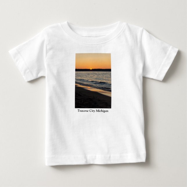 Camiseta De Bebé Un atardecer transversal (Anverso)