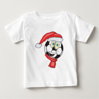 Camiseta De Bebé Un balón de fútbol de felices Navidad que lleva un
