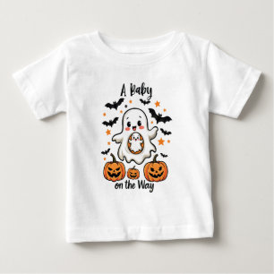 Camiseta De Bebé Un bebé en camino a Halloween del embarazo fantasm