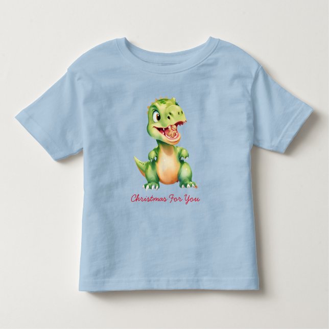 Camiseta De Bebé Un bebé gracioso Dinosaur come galletas de pan de  (Anverso)