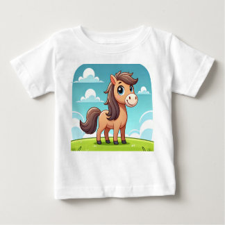 Camiseta De Bebé Un bebé personalizado Hourse diseño Baby T Shirt.