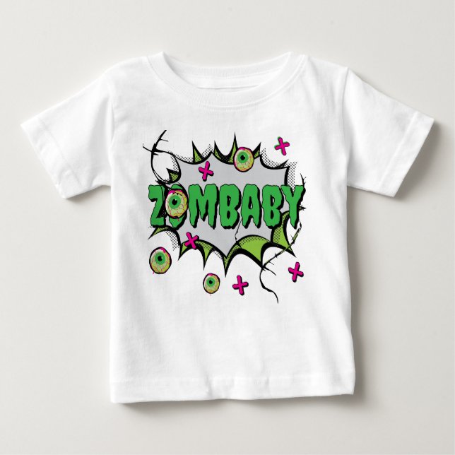 Camiseta De Bebé Un bebé zombi con un toque divertido (Anverso)