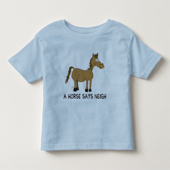 Camiseta De Bebé Un caballo dice Neigh (Anverso)