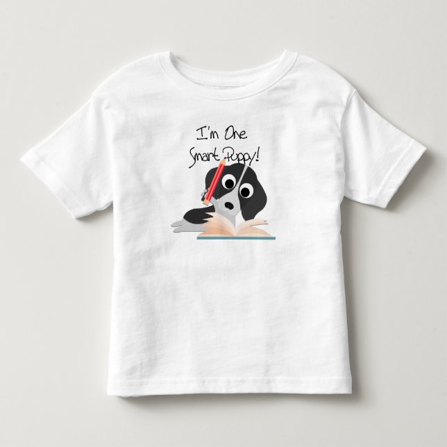 Camiseta De Bebé Un cachorro inteligente (Anverso)