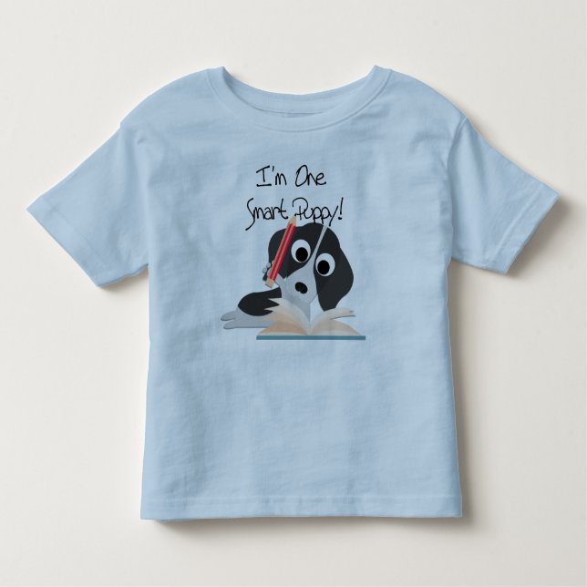 Camiseta De Bebé Un cachorro inteligente (Anverso)